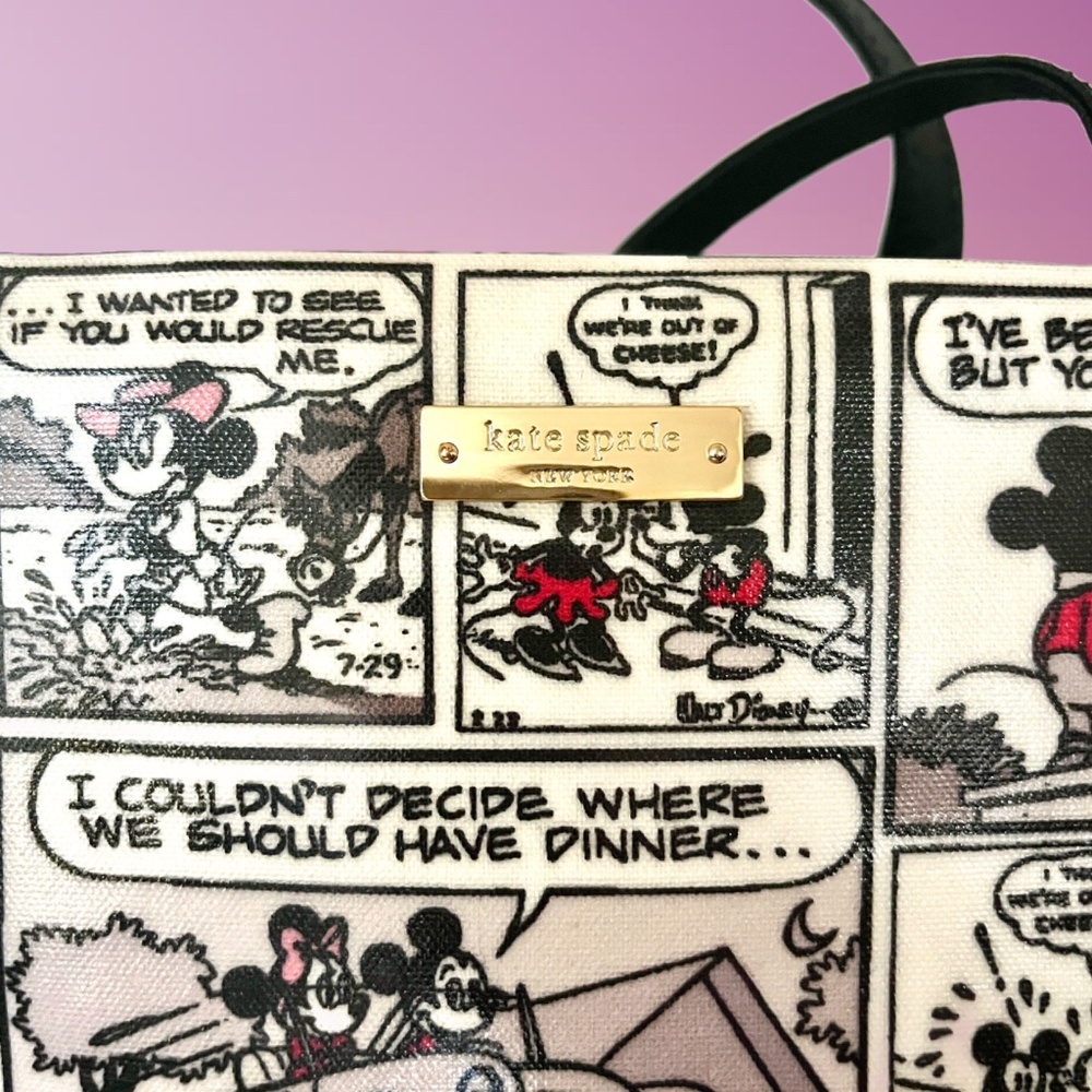Kate Spade x Disney Minnie Mouse Newspaper RARE STORYBOOK LINING Spec.Edition - Picture 3 of 6